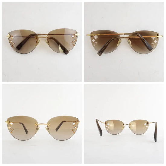 Louis Vuitton Louis Vuitton Goldtone Desmayo Cat Eye Sunglasses (685) LVBagaholic