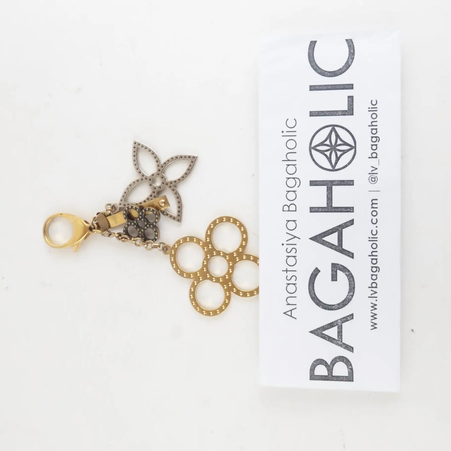 Louis Vuitton Gold-Tone Bijoux Flower Logo Bag Charm Key Holder