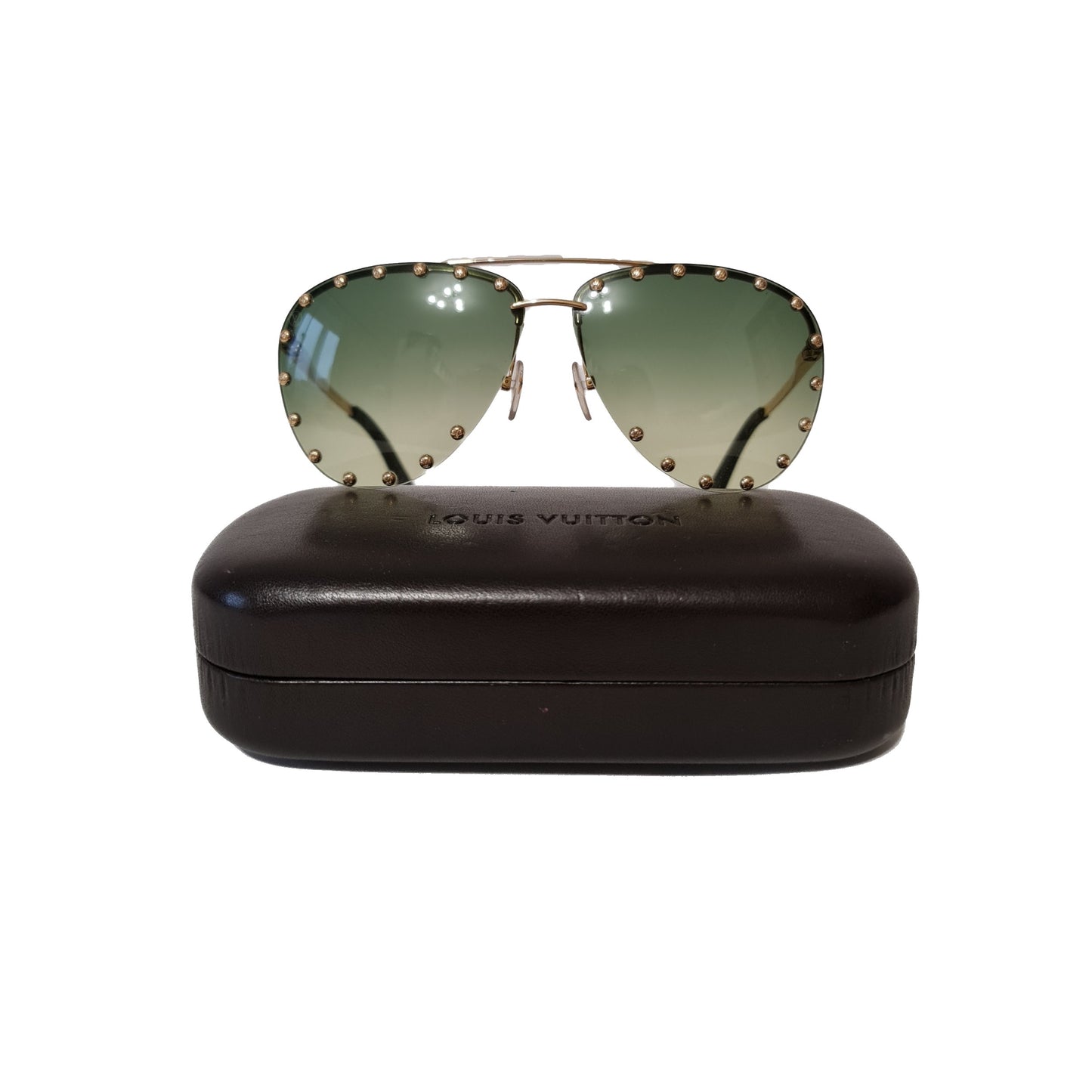 Cargar imagen en el visor de la galería, Louis Vuitton Louis Vuitton Green Olive Party Sunglasses (743) LVBagaholic
