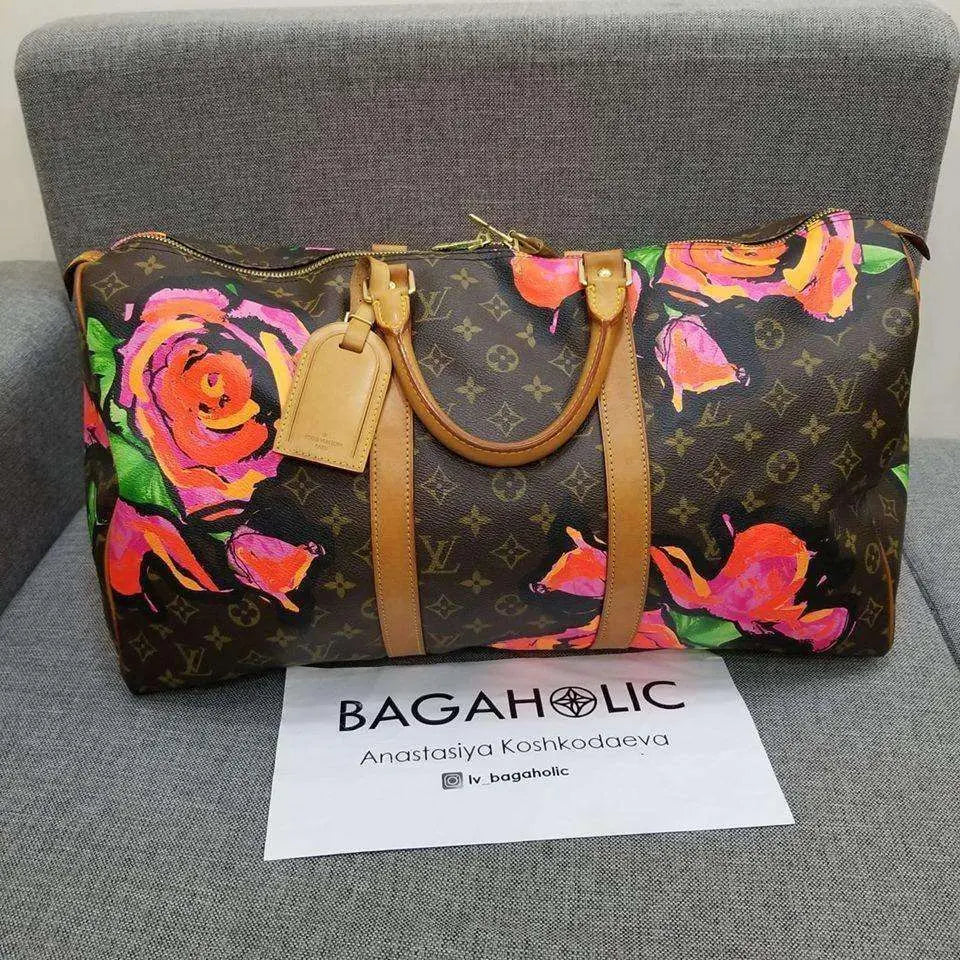 Load image into Gallery viewer, Louis Vuitton Louis Vuitton Keepall 45 Roses Stephen Sprouse Bag LVBagaholic
