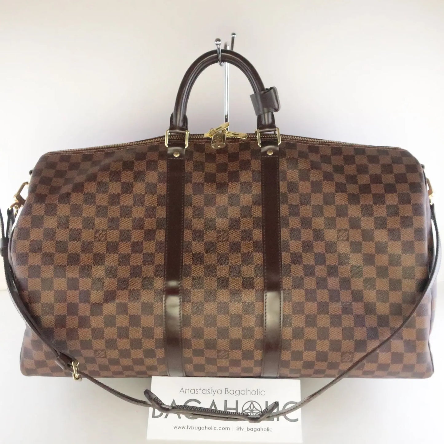 Louis Vuitton Louis Vuitton Keepall 55 Bandouliere Damier Ebene Bag LVBagaholic