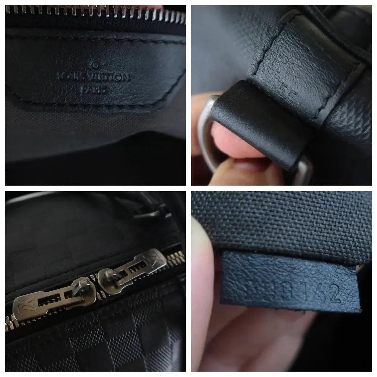 Louis Vuitton Louis Vuitton Keepall 55 Damier Graphite Infini Black Leather Bag LVBagaholic