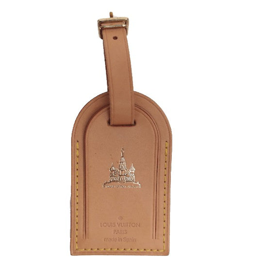 Louis Vuitton Louis Vuitton Large Vachetta Leather Luggage Tag with Moscow St Basil stamp LVBagaholic