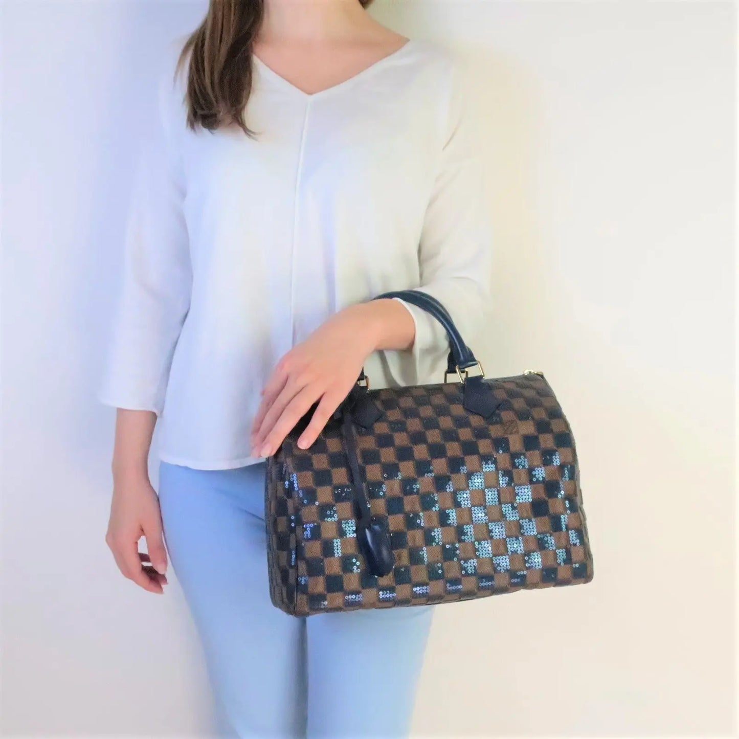 Speedy 30 Damier Paillettes – Keeks Designer Handbags