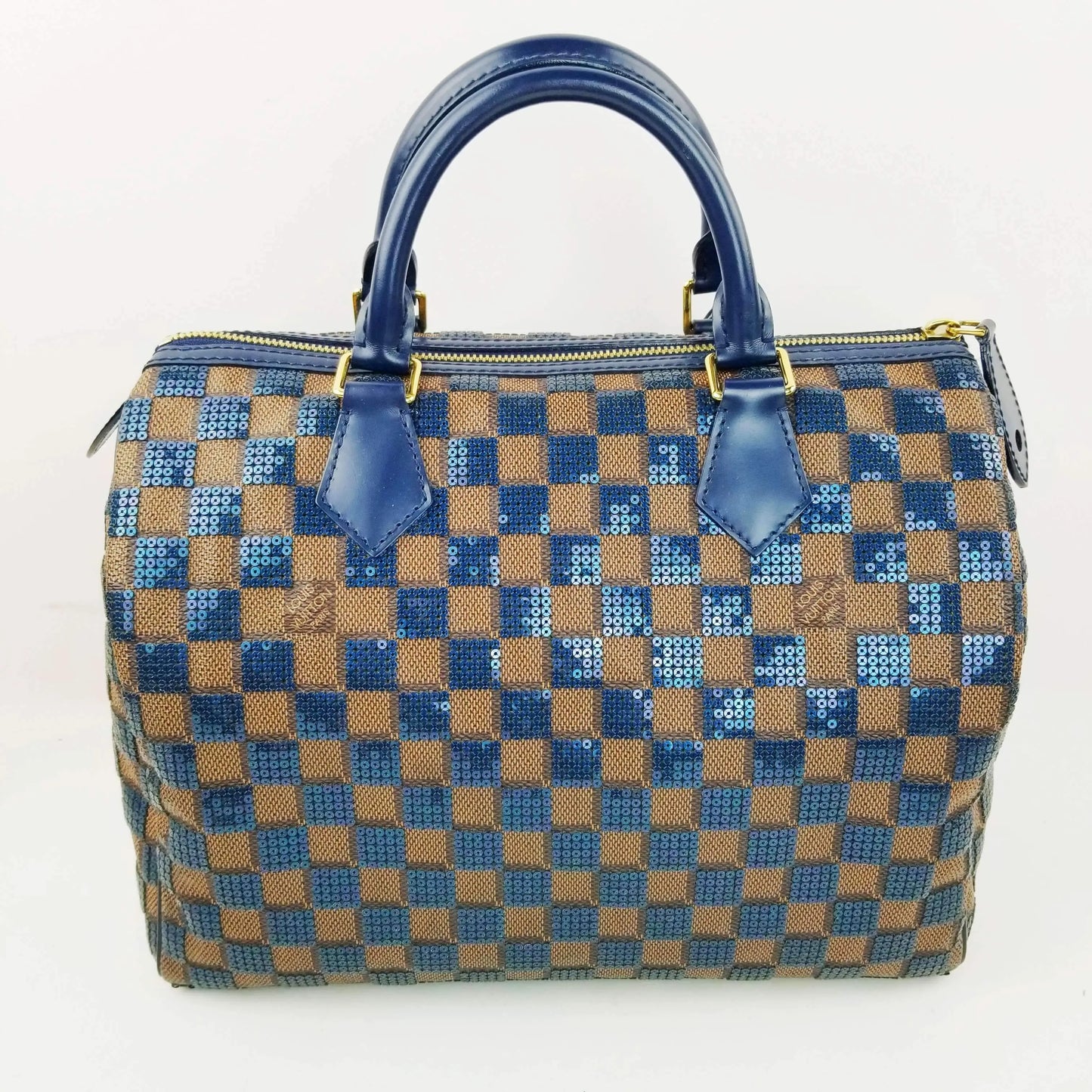 Louis Vuitton Blue Damier Ebene Paillettes Limited Edition Speedy 30 Bag Louis  Vuitton