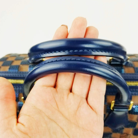 Louis Vuitton Limited Blue Paillettes Speedy 30 Bag – Bagaholic