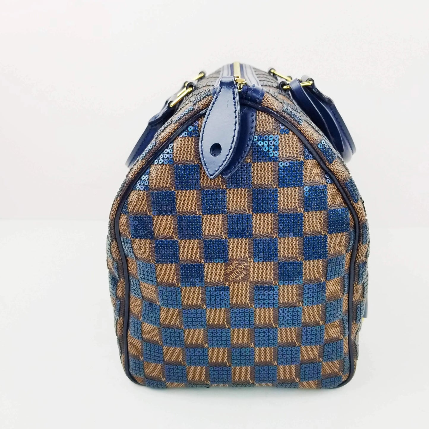 Load image into Gallery viewer, Louis Vuitton Louis Vuitton Limited Edition Blue Damier Paillettes Speedy 30 Bag LVBagaholic
