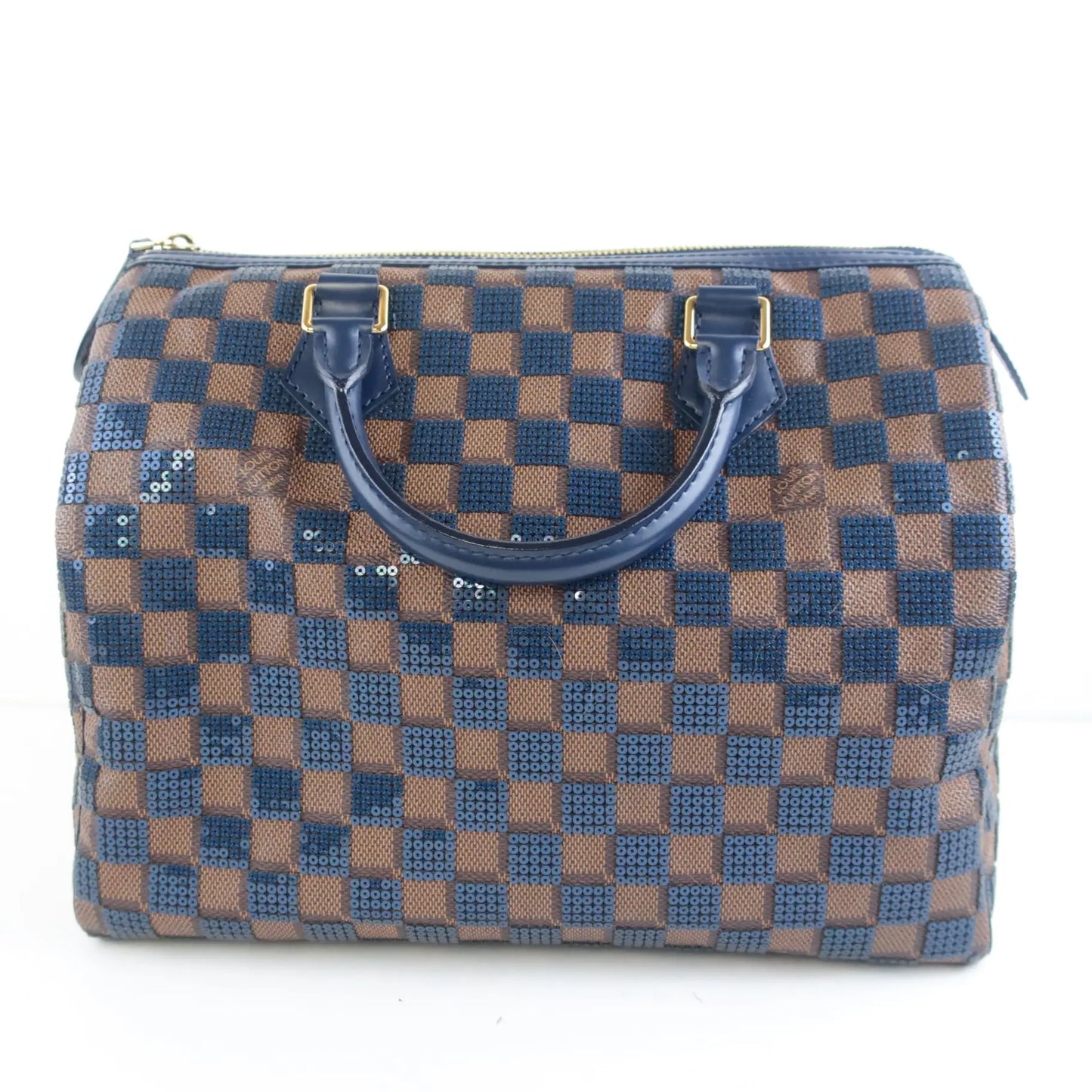 Load image into Gallery viewer, Louis Vuitton Louis Vuitton Limited Edition Blue Damier Paillettes Speedy 30 Bag LVBagaholic
