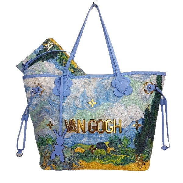 Louis Vuitton Limited Edition Coated Canvas Jeff Koons Van Gogh Keepall 50  Bandouliere Bag - Yoogi's Closet