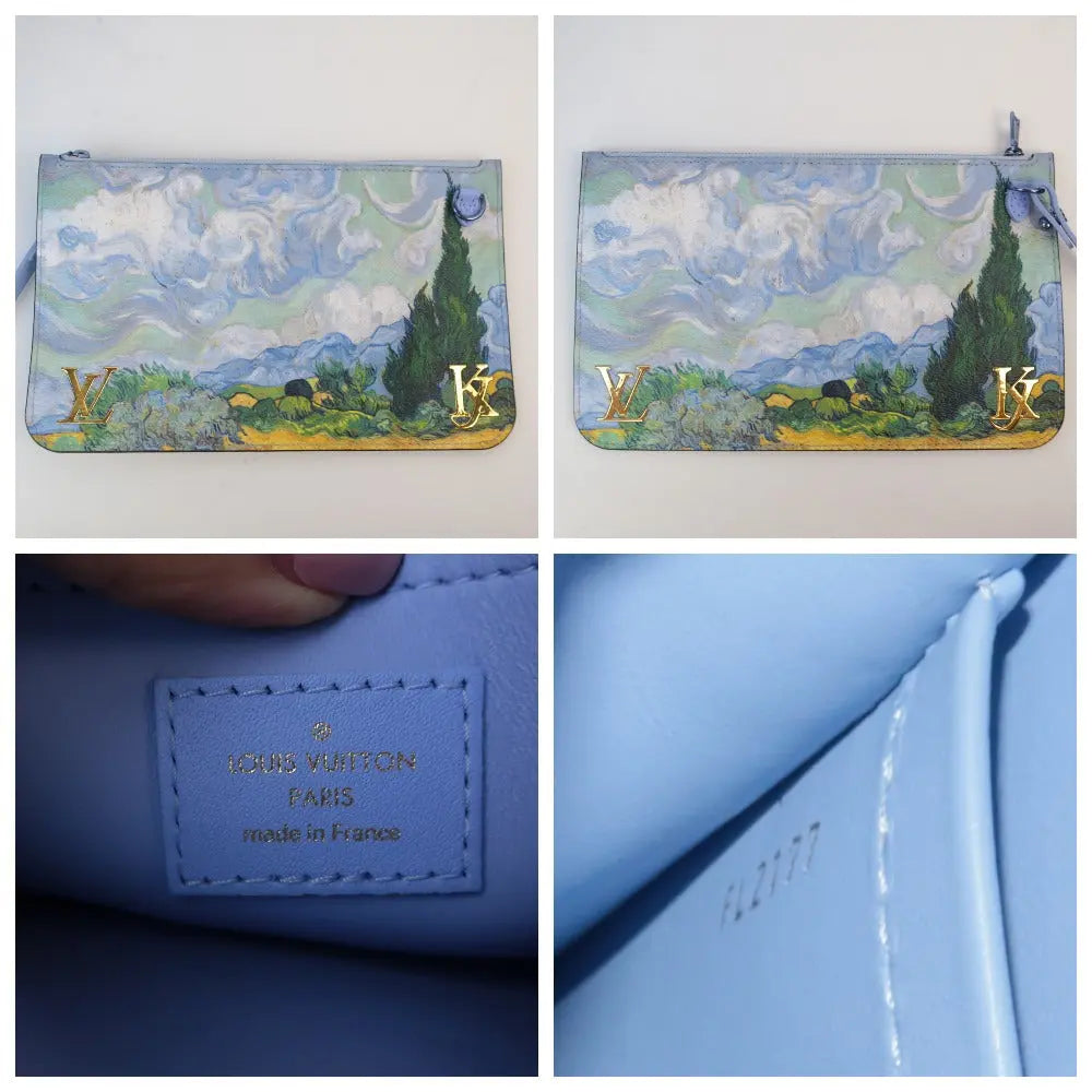 Louis Vuitton neverfull jeff koons van gogh Blue ref.51370 - Joli