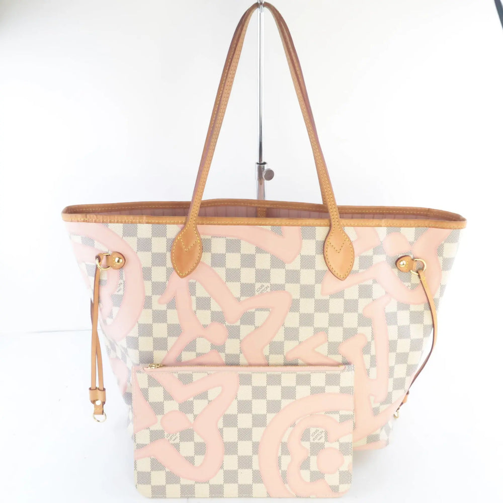 Louis Vuitton White And Blue Damier Azur Coated Canvas Neverfull MM Gold  Hardware, 2021-2022 Available For Immediate Sale At Sotheby's