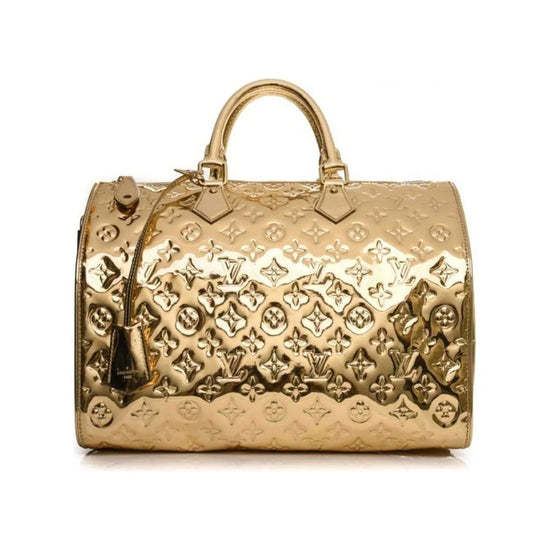 Louis Vuitton Louis Vuitton Limited Edition Gold Monogram Miroir Speedy 30 Bag LVBagaholic