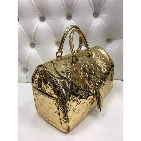 Louis Vuitton Gold Mirror Speedy 30 at 1stDibs  speedy gold, louis vuitton  mirror bag, louis vuitton gold mirror bag