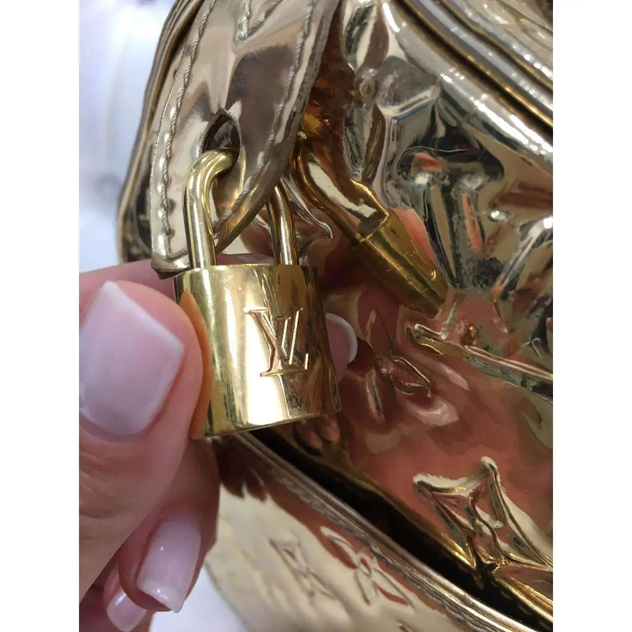 Louis Vuitton Monogram Miroir Vinyl Gold Speedy 30, myGemma