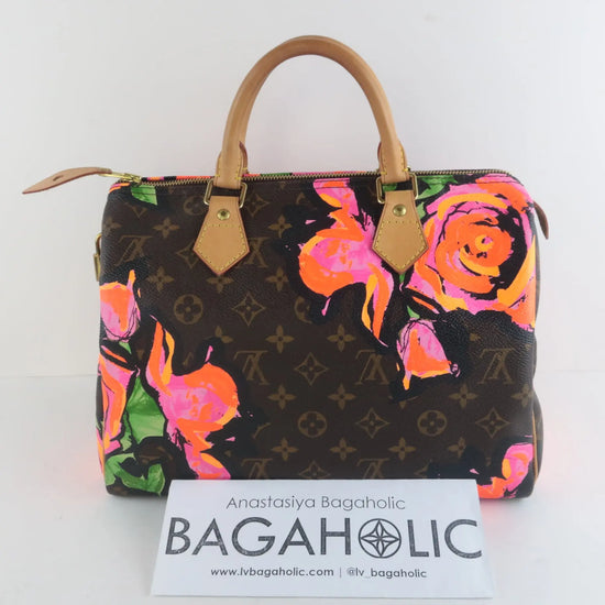 Louis Vuitton Louis Vuitton Limited Edition Stephen Sprouse Monogram Canvas Roses Speedy 30 Bag LVBagaholic