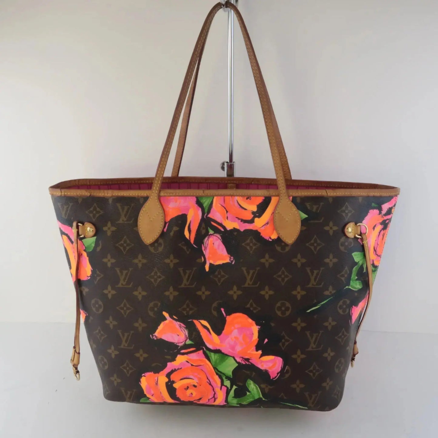 LOUIS VUITTON x STEPHEN SPROUSE Neverfull MM Monogram Roses Tote