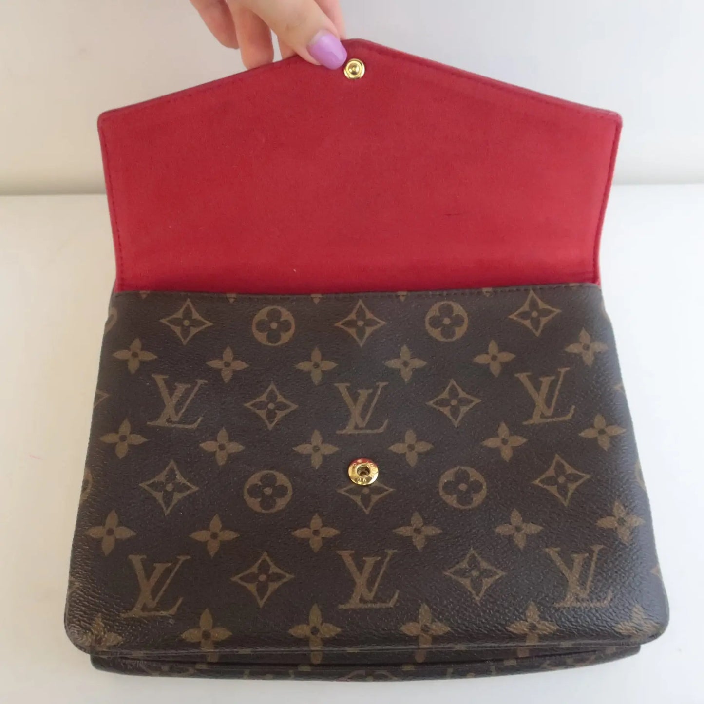 Louis Vuitton Monogram Canvas / Red Leather Twice/Twinset Crossbody Ba –  Bagaholic