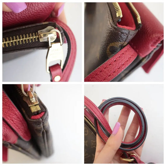Louis Vuitton Louis Vuitton Monogram Canvas / Red Leather Twice/Twinset Crossbody Bag LVBagaholic
