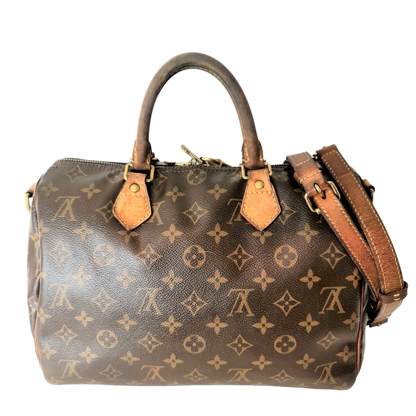 Load image into Gallery viewer, Louis Vuitton Louis Vuitton Monogram Canvas Speedy 30 Bandouliere Bag (with faded initials) (784) LVBagaholic
