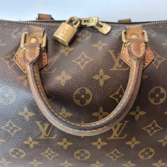 Load image into Gallery viewer, Louis Vuitton Louis Vuitton Monogram Canvas Speedy 30 Bandouliere Bag (with faded initials) (784) LVBagaholic
