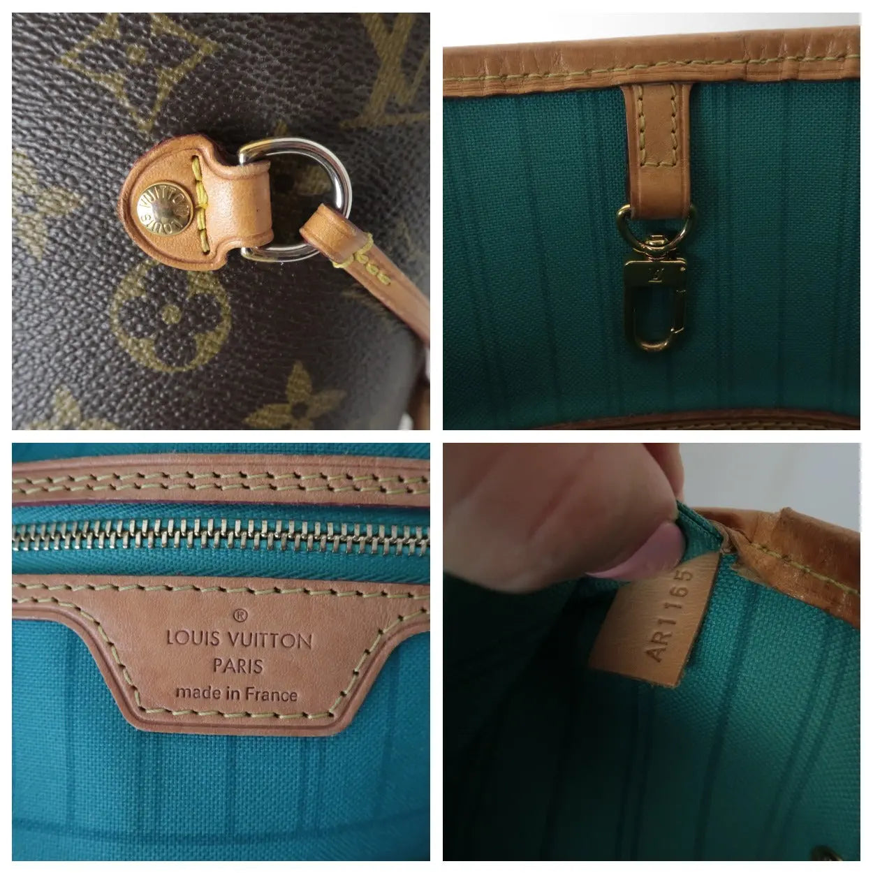 Louis Vuitton Louis Vuitton Monogram Canvas V Voyage Turquoise Neverfull MM Bag (777) LVBagaholic