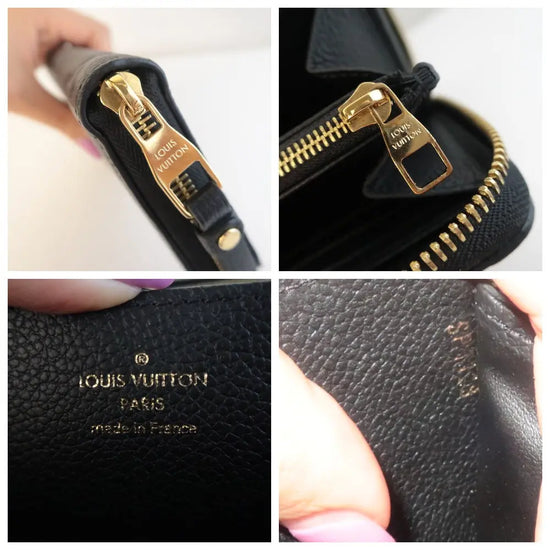 Louis Vuitton Lv Zippy Wallet Monogram Empreinte Leather Noir