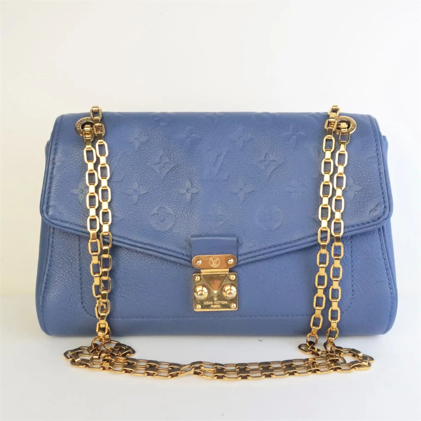 Louis Vuitton Navy Blue Monogram Empreinte Leather St Germain PM Bag