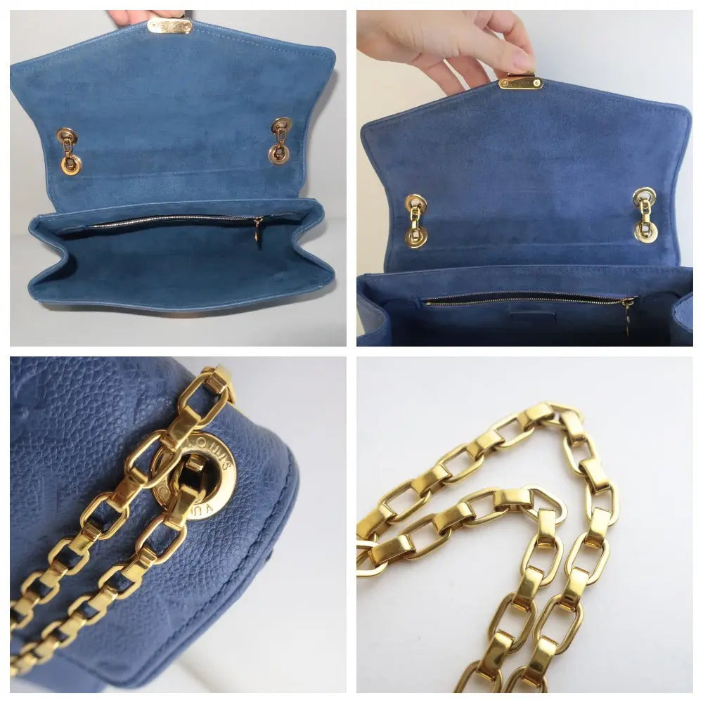 Louis Vuitton Monogram Empreinte Saint Germain PM - Blue Shoulder Bags,  Handbags - LOU784553