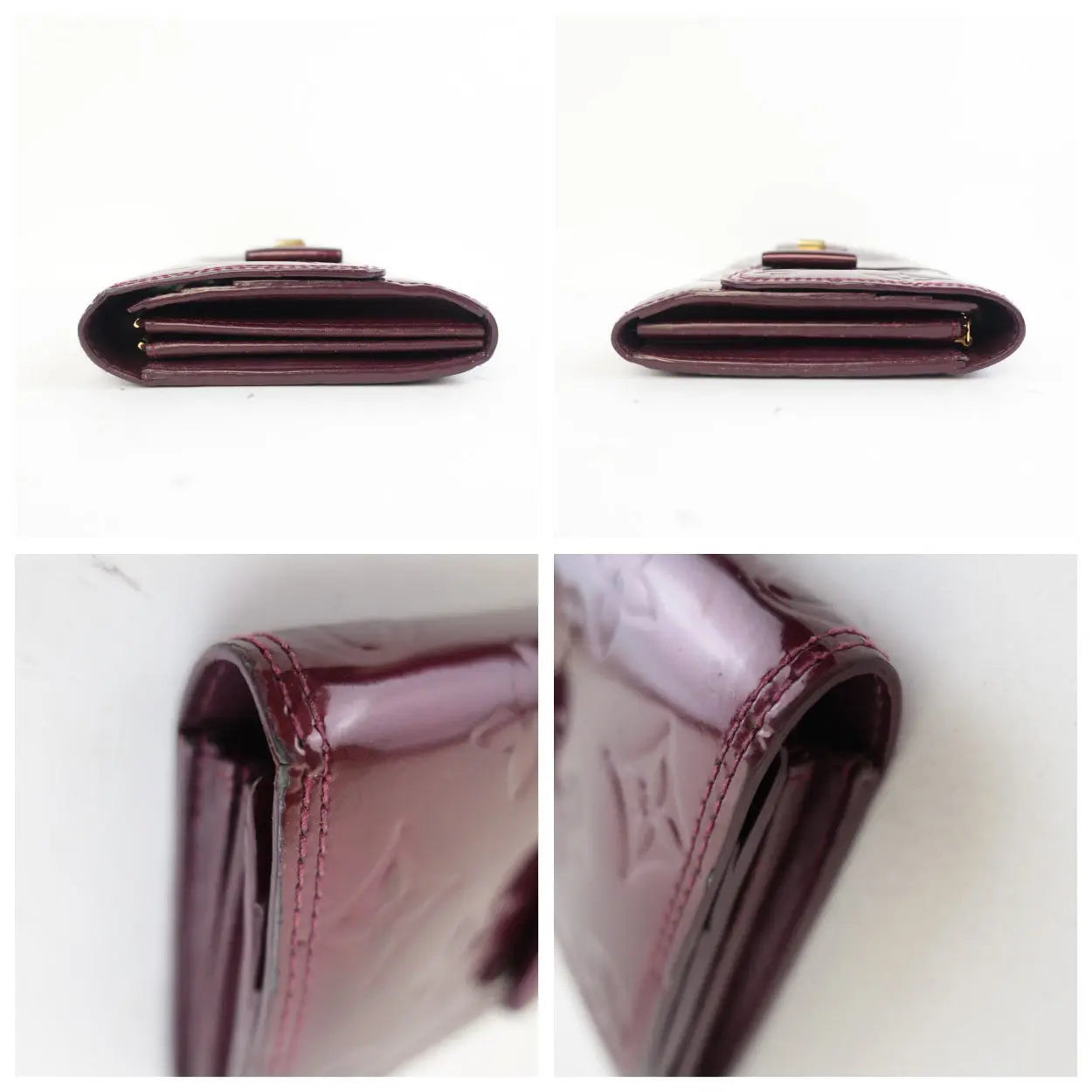 Louis Vuitton Long Wallet Monogram Vernis Sarah Bifold 217980 Perle Patent  Leather Clutch, Louis Vuitton