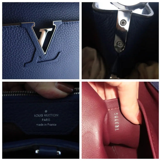 Louis Vuitton Louis Vuitton Navy Taurillion Leather Capucines MM Bag LVBagaholic