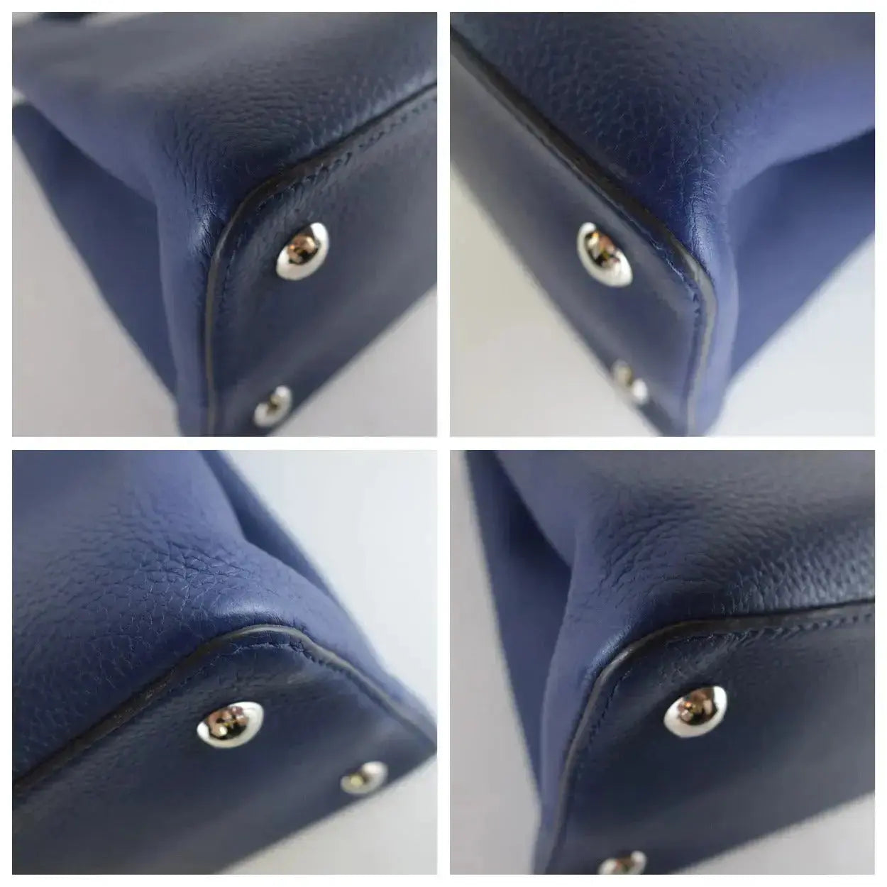 Louis Vuitton Louis Vuitton Navy Taurillion Leather Capucines MM Bag LVBagaholic