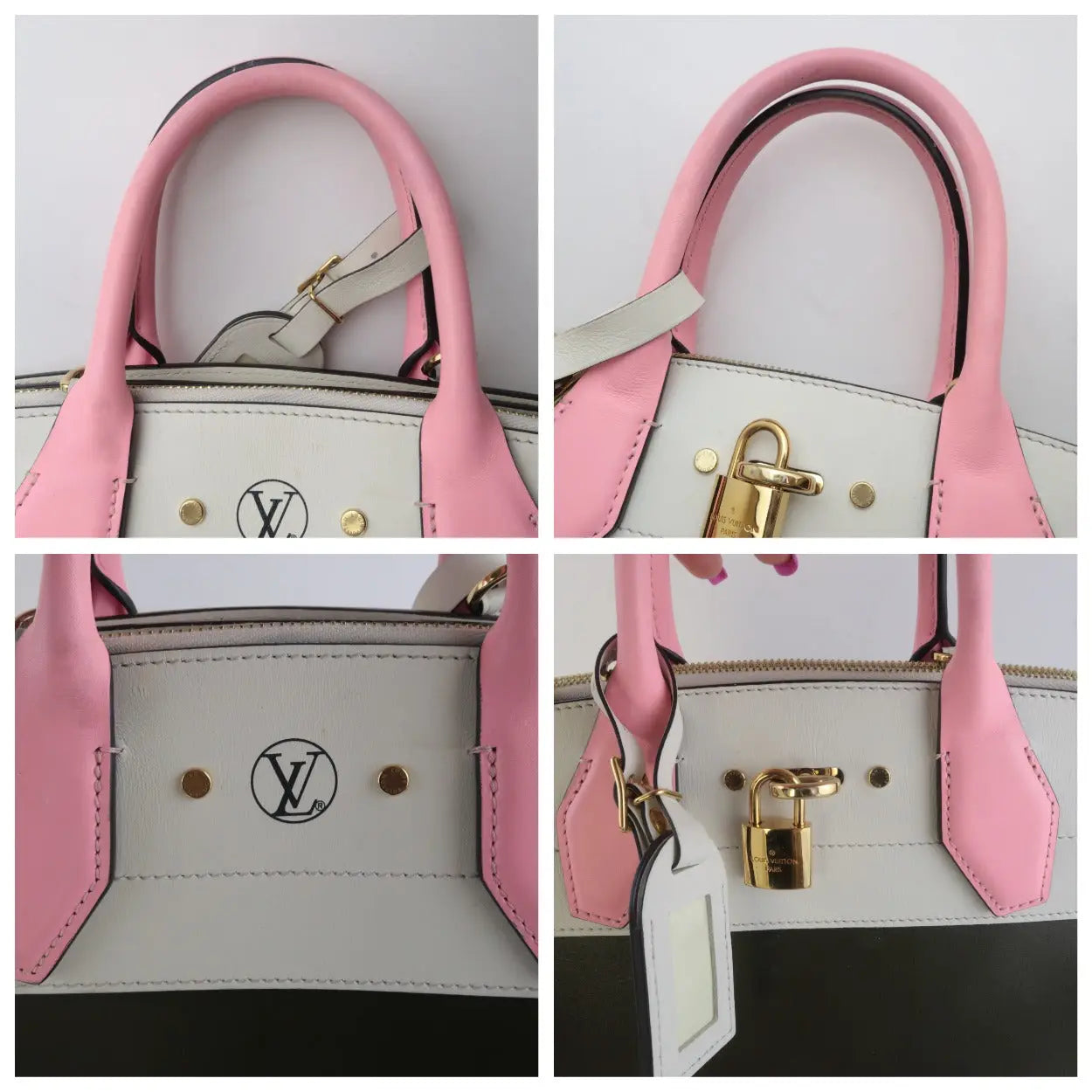 City steamer handbag Louis Vuitton Pink in Water snake - 26287346