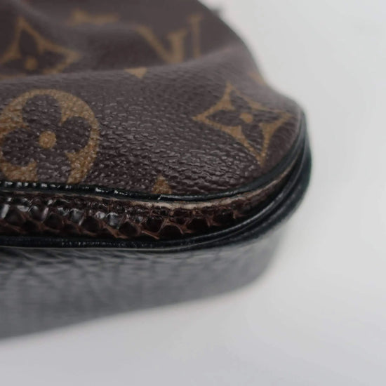 Louis Vuitton Python & Ostrich-Accented Monogram Waltz Oskar Bag