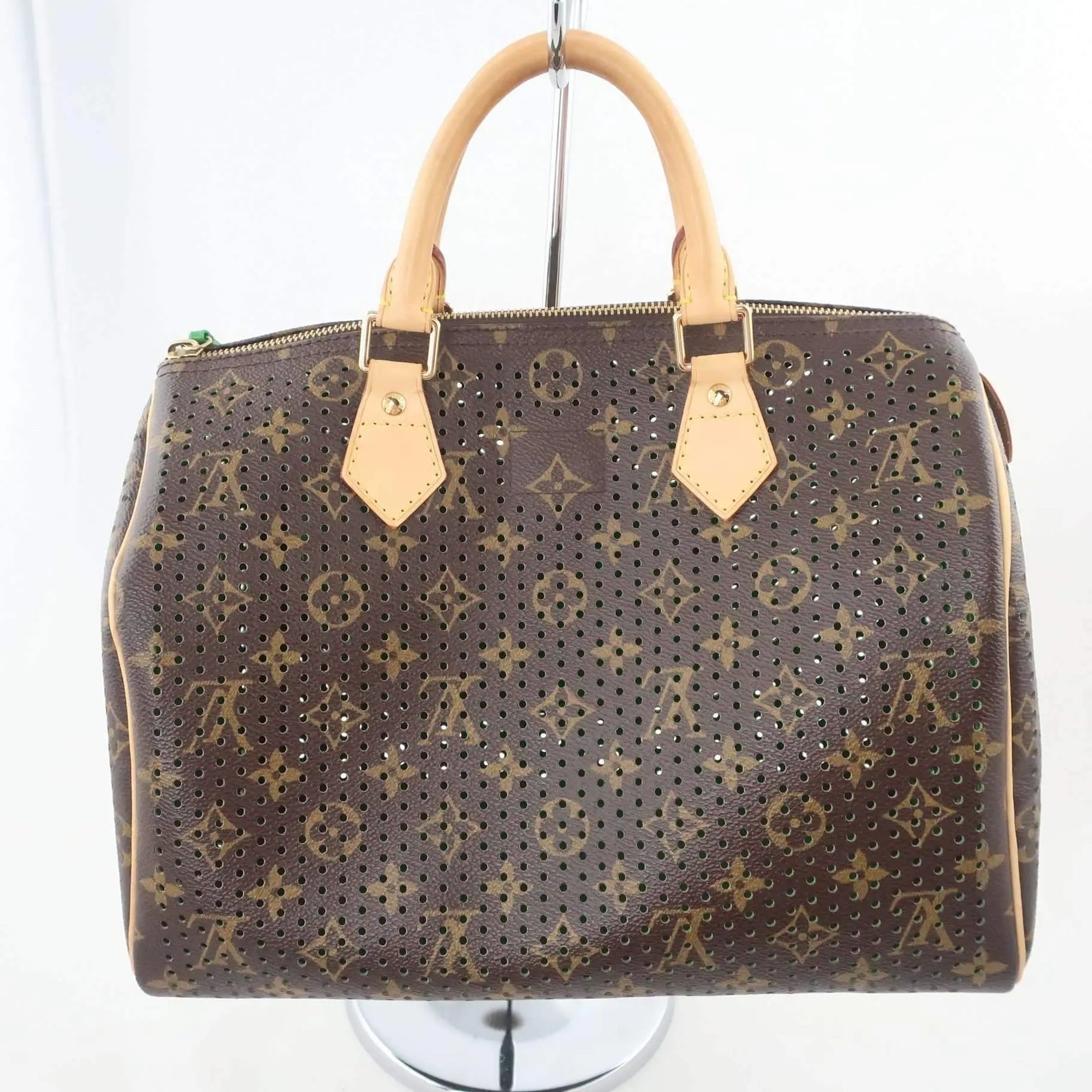 Louis Vuitton Perforated Speedy 30 Green Bag Bagaholic