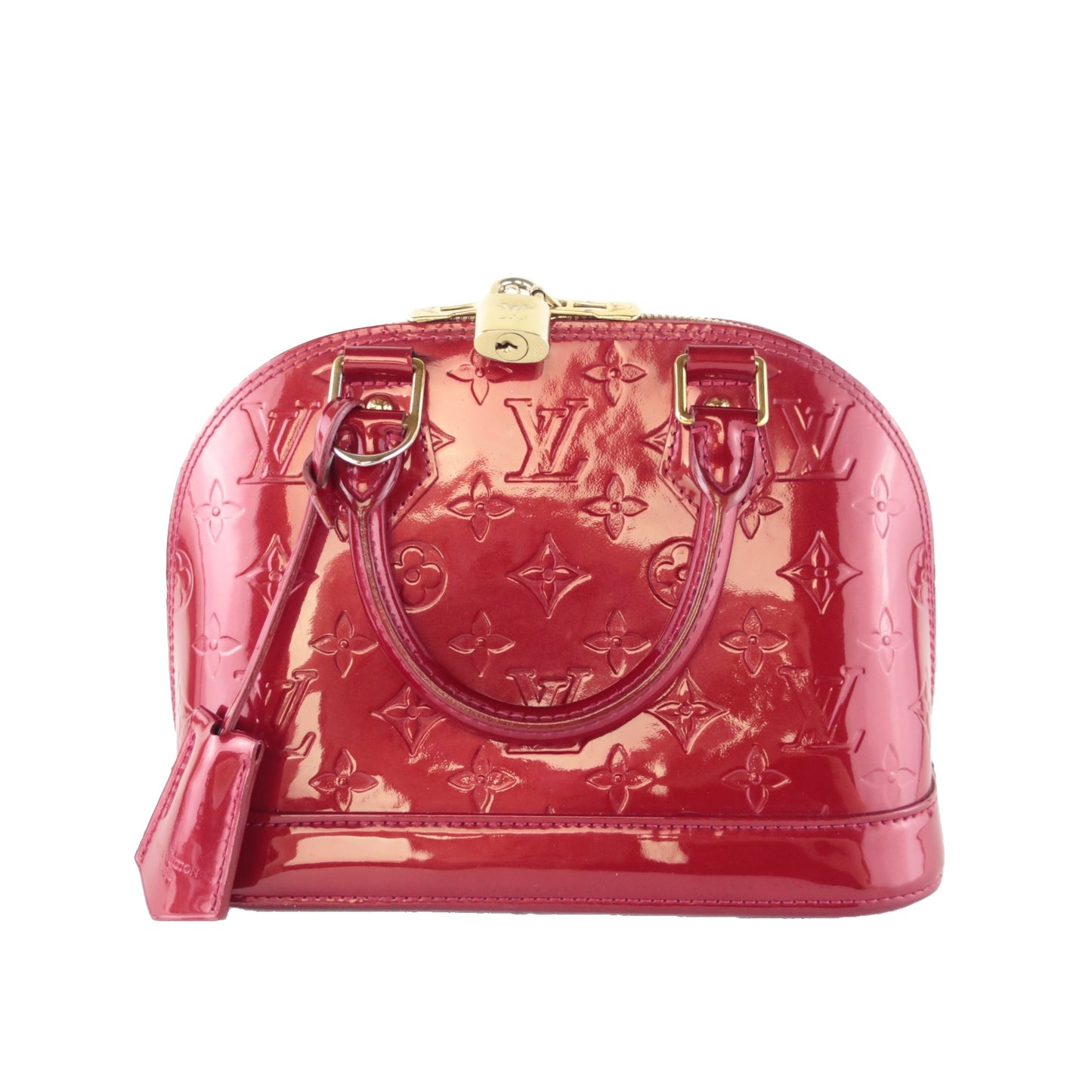 Louis Vuitton Red/Pink Monogram Vernis Rayures Alma BB Bag - ShopStyle