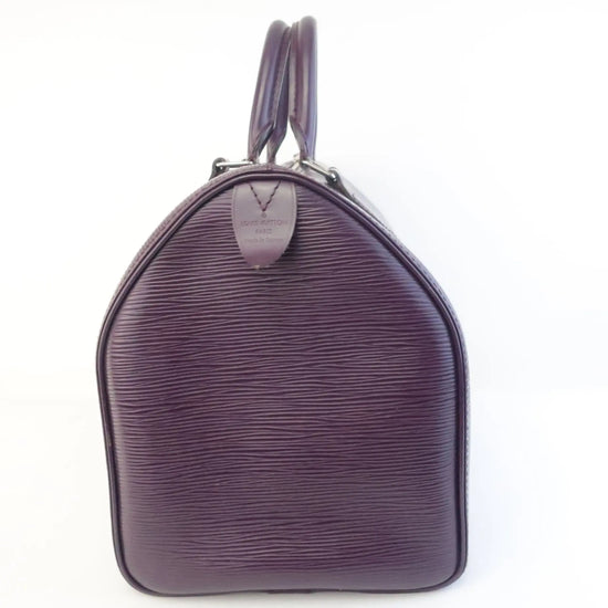 Cargar imagen en el visor de la galería, Louis Vuitton Louis Vuitton Purple Cassis Epi Vintage Speedy 35 Bag LVBagaholic
