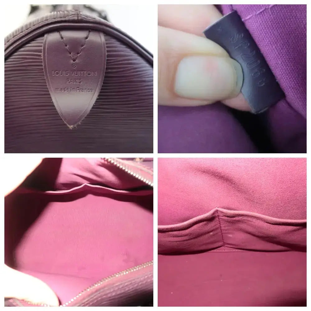 Cargar imagen en el visor de la galería, Louis Vuitton Louis Vuitton Purple Cassis Epi Vintage Speedy 35 Bag LVBagaholic
