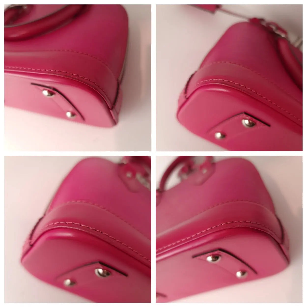 Louis Vuitton Auténtico Cuero Epi Rosa Espejo Espejo Llavero Bolso Dije  Auténtico