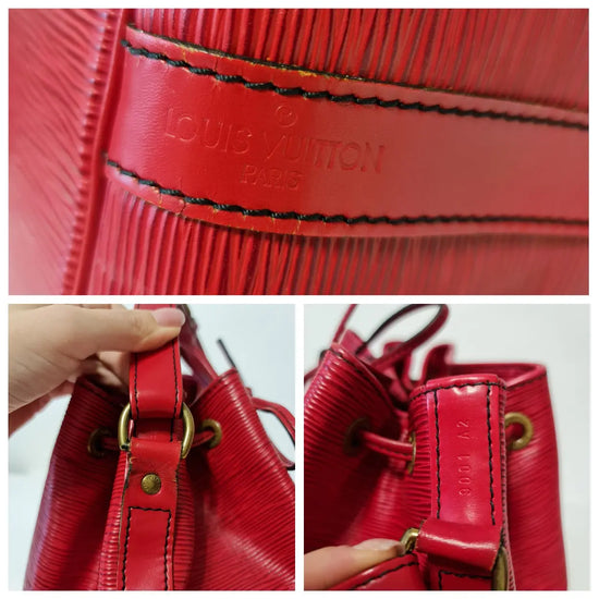 Louis Vuitton Red EPI Leather Noe GM