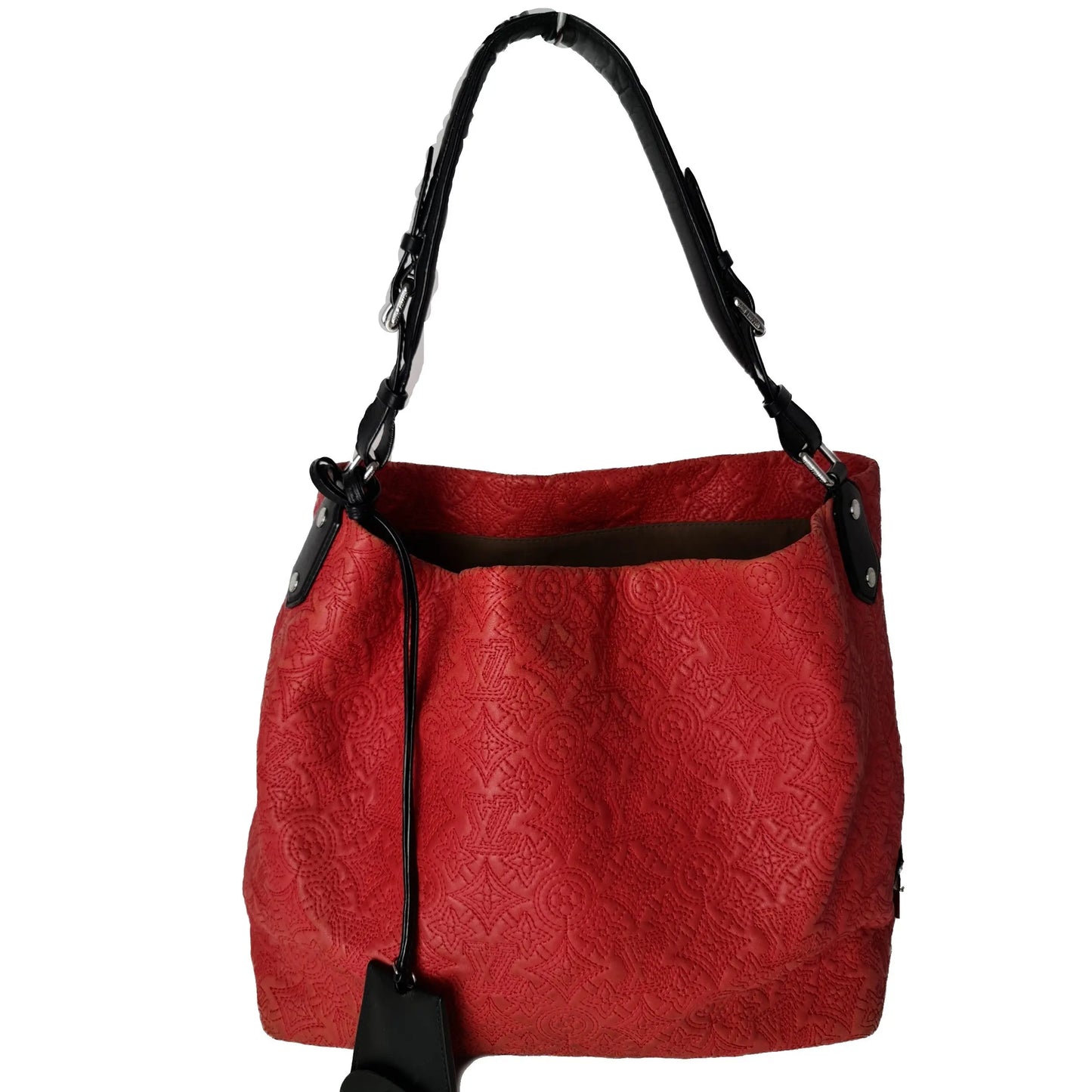 Louis Vuitton Red Monogram Antheia Leather Hobo PM Bag - ShopperBoard
