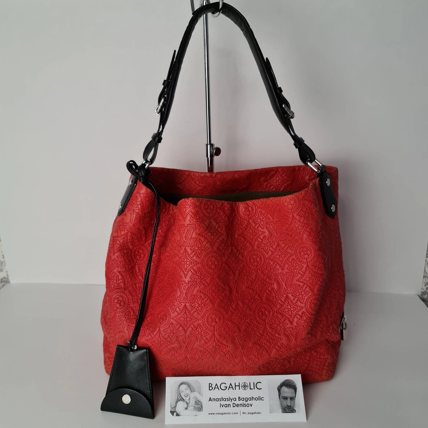 Louis Vuitton Louis Vuitton Red Monogram Antheia Leather Hobo PM Bag LVBagaholic