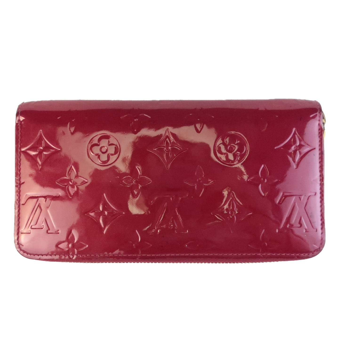 Louis Vuitton Ikat Zippy Wallet Flower Pink Vernis Monogram 872899