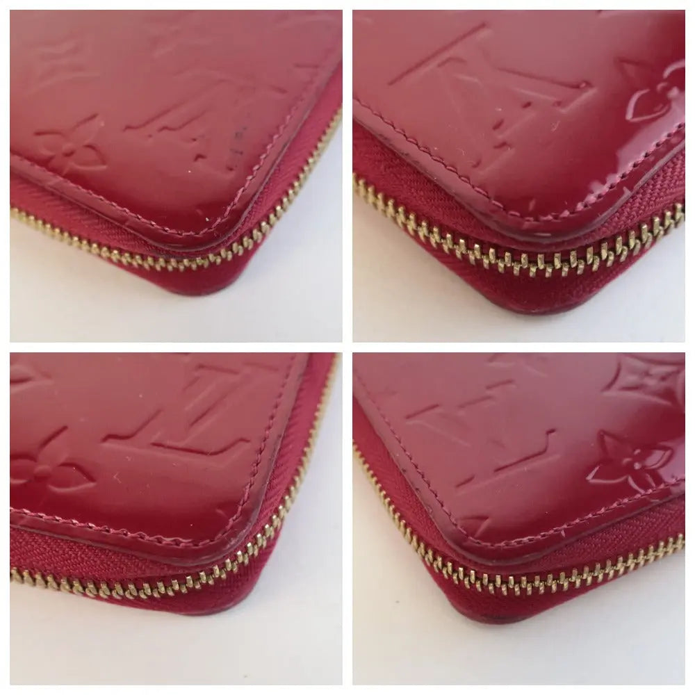 Louis Vuitton Monogram Vernis Red Zippy Organizer Wallet Zip Around GM 861162