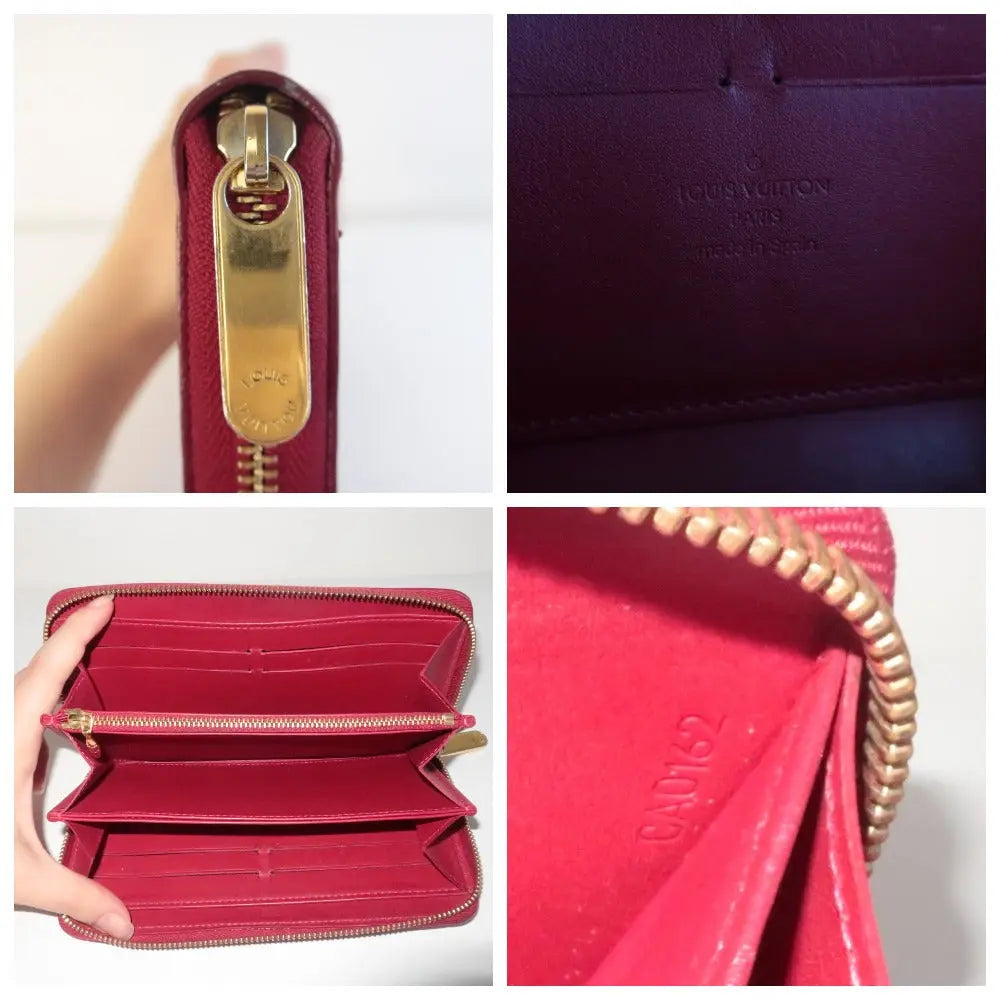 Zippy cloth wallet Louis Vuitton Burgundy in Cloth - 24017654