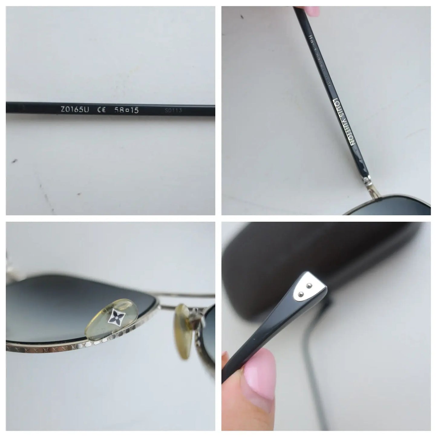 Louis Vuitton Louis Vuitton Silvertone Monogram Conspiration Pilote Sunglasses LVBagaholic