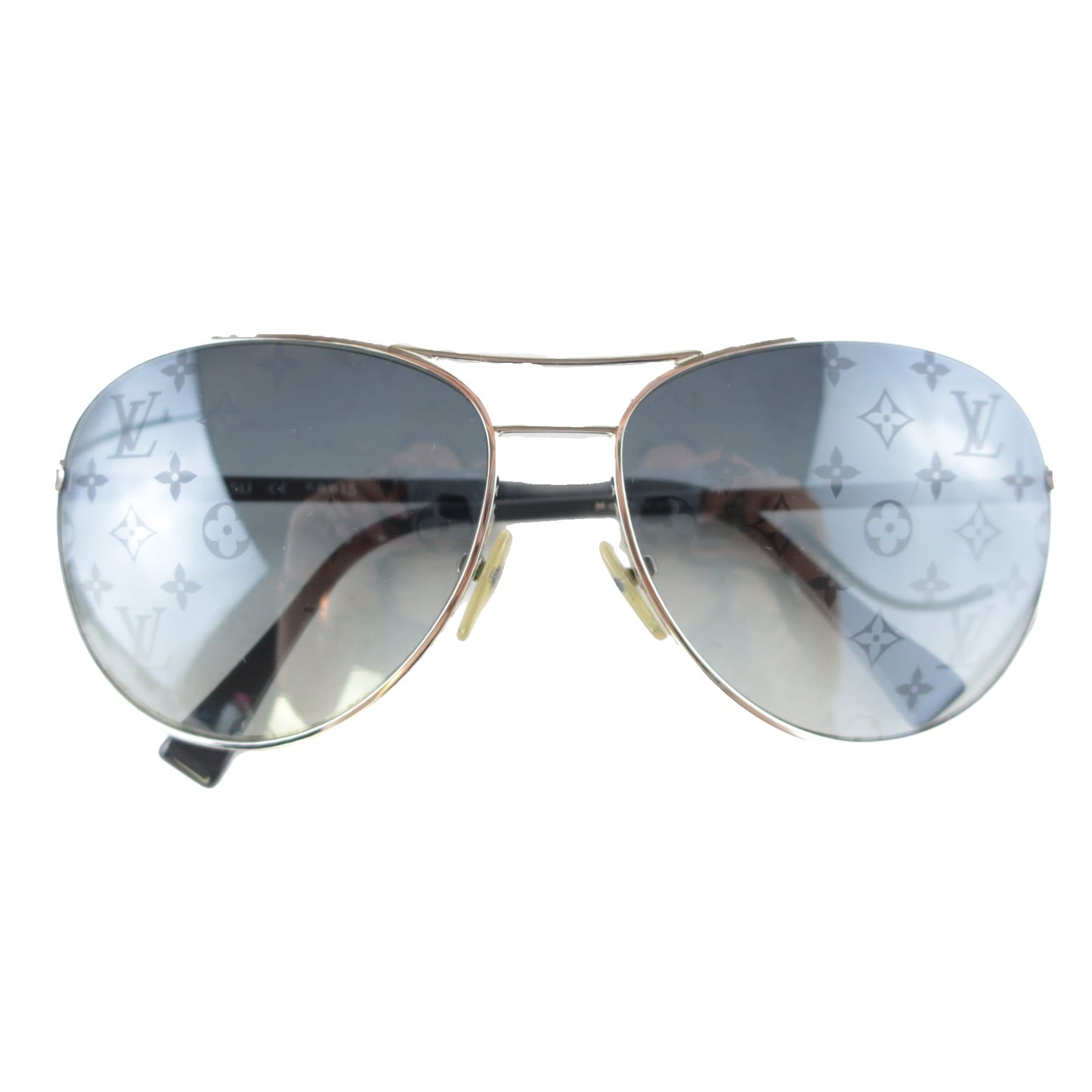 Load image into Gallery viewer, Louis Vuitton Louis Vuitton Silvertone Monogram Conspiration Pilote Sunglasses (646) LVBagaholic
