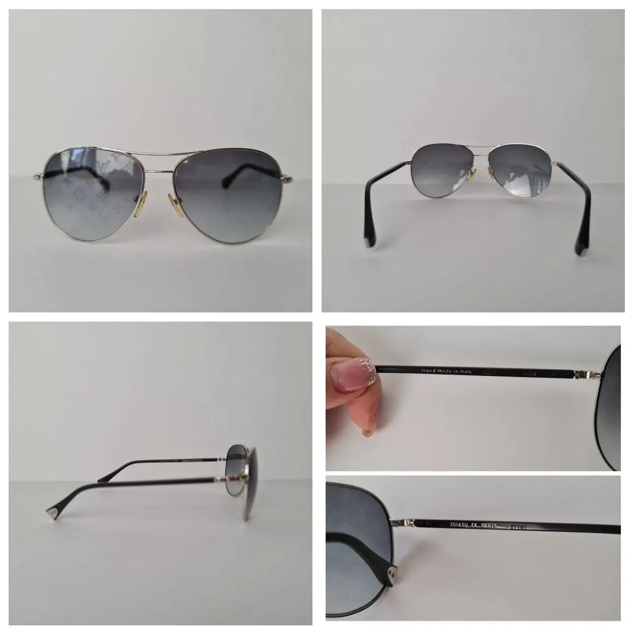 Louis Vuitton Louis Vuitton Silvertone Monogram Conspiration Pilote Sunglasses (745) LVBagaholic