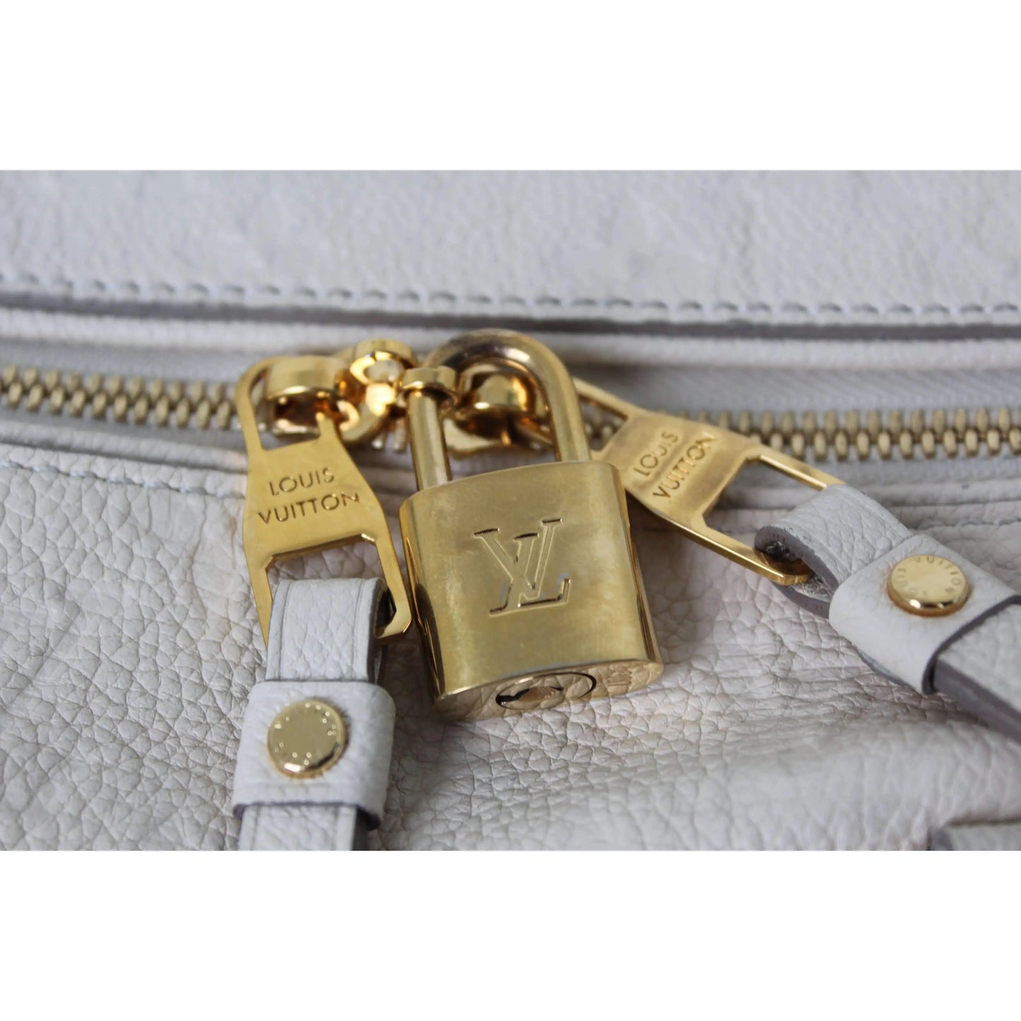 Louis Vuitton Louis Vuitton Speedy Bandouliere 30 Empreinte Milk Beige Bag LVBagaholic