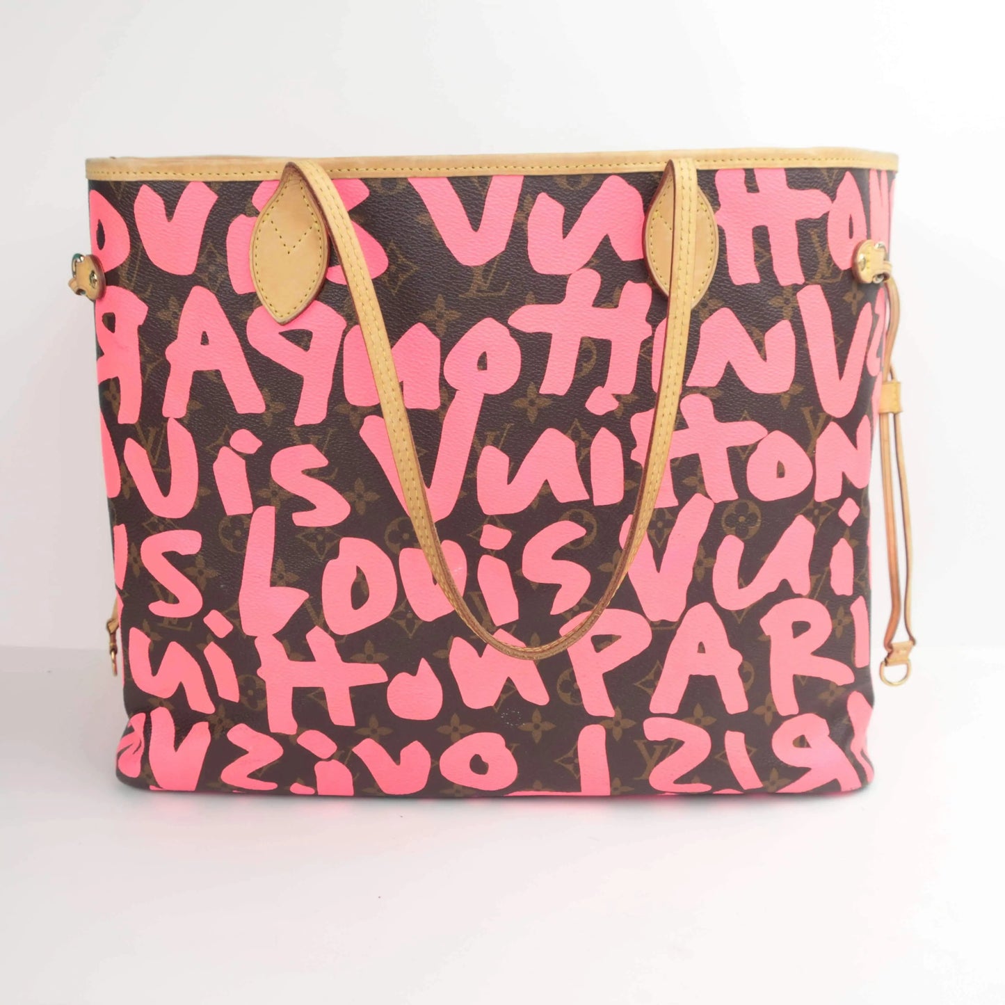 Louis Vuitton Stephen Sprouse Pink Graffiti Monogram Neverfull GM Tote Bag
