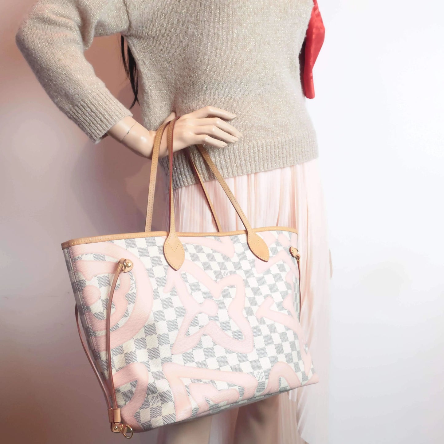 Louis Vuitton Neverfull Tahitienne MM Tote in Damier Azur Canvas, Mint  Condition